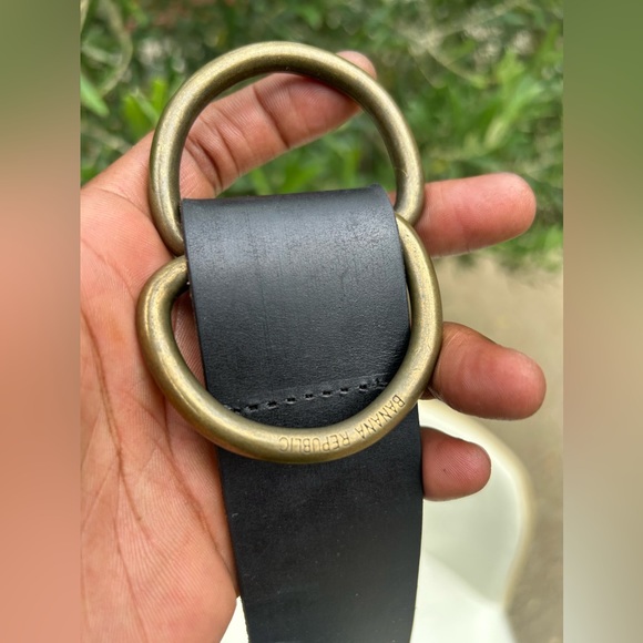 VTG Banana Republic 💯 leather Belt, Sz S - Picture 4 of 7